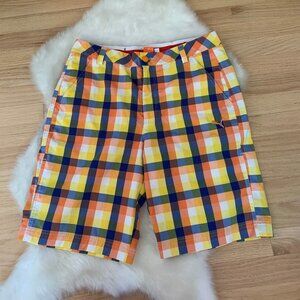 NWOT Men's Puma Golf Shorts, Multi Color Plaid, 32‎